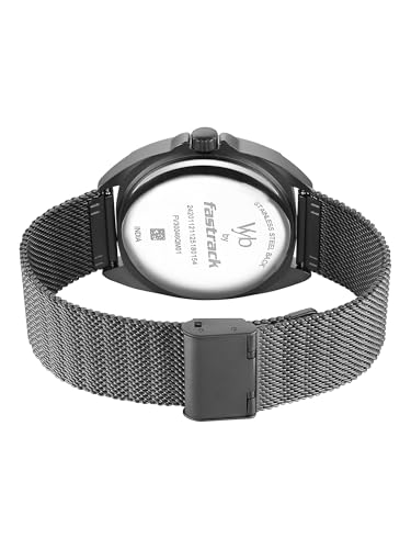 Image of Fastrack Vyb Aviator with Quartz Analog Grey Dial Grey Stainless Steel Strap Watch for Men - FV30046QM01W