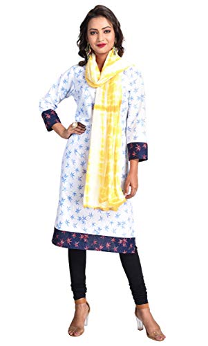 Image of Women's Pure Cotton Traditional Authentic Shibori Tie Dye Dupatta Chunni