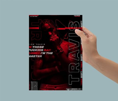 Image of Travis Scott Paper Posters Set A4 Size - Album Cover Wall Art - Aesthetic Pinterest Finds - Music-Related Gifts and Wall Decor