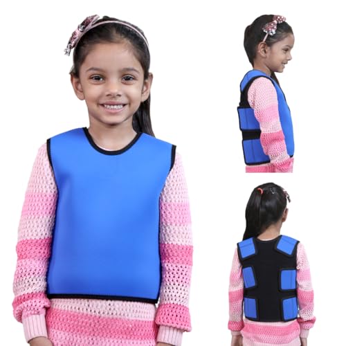 Ableys Sensory Compression Vest for Kids | Adjustable Calming Support | Deep Pressure Comfort for Autism Hyperactivity Mood Processing Issues | Breathable Form-Fitting | Blue | Medium