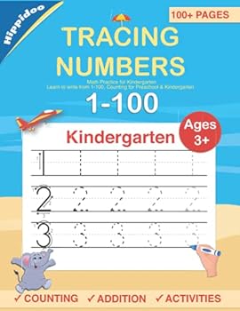 Paperback Tracing Numbers Math Practice for Kindergarten: Learn to write from 1-100, Counting for Preschool & Kindergarten Book