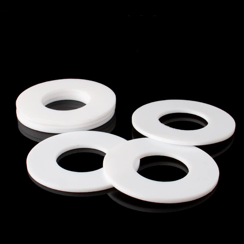 Arandelas planas de PTFE, Arandelas planas de PTFE for manómetro, brida, sellado de juntas de tubería de agua, paquete de 50 tamaños múltiples(39x30x2mm)