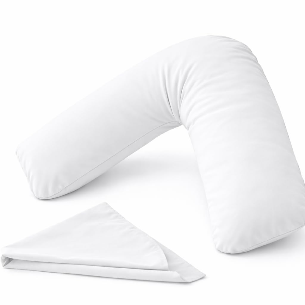 HASSTEX NEW MEDICAL Living Orthopaedic V Shaped Support White Colour Pillow Case Only