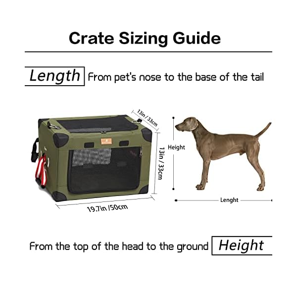3-Door-Quick-Portable-Dog-Crate-Collapsible-Travel-Pet-Soft-Sided-Crate-for-SmallMediumLarge-Dogs-and-Cats-Indoor-and-Outdoor Travel Pet Soft Sided Crate
