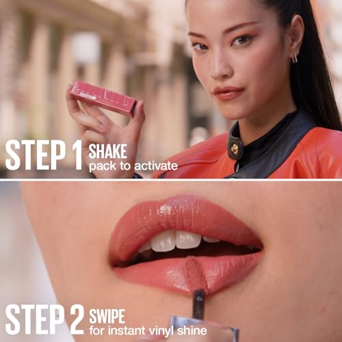 Image of Maybelline Super Stay Vinyl Ink High Shine Racing Liquid Lipstick, Lap 1 | 4.2ml