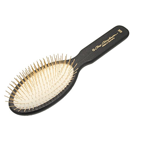 Chris Christensen Dog Brush, 20 mm Pin Brush, Gold Series, Groom Like a Professional, Gold-Plated Stainless Steel Pins, Perfect for Fragile Coats, 30% More Pins, Ground and Polished Tips