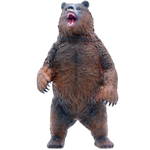 Gemini&Genius Brown Bear Figurine Toy, Wildlife World Action Figure, Great Gift, Collection, Storytelling Prop and Room Decor for Kids 3 Years Old and...