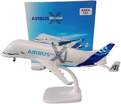 20CM 8 Inch Beluga A300-600ST Aircraft Airplane Model,Realistic Resin Airliner Transport Aircraft Model