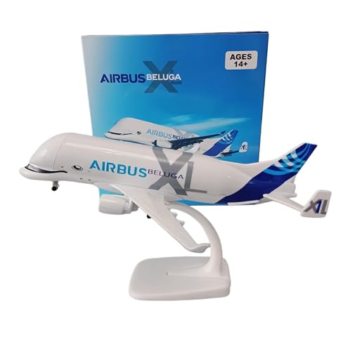 ANDSYYDS 20CM 8 Inch Beluga A300-600ST Aircraft Airplane Model,Realistic Resin Airliner Transport Aircraft Model