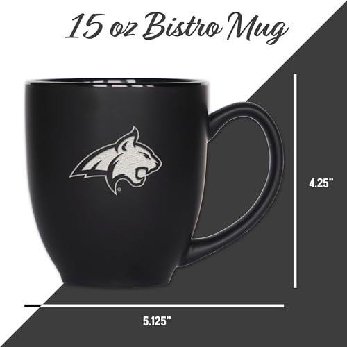 Image of Rico Industries NCAA Primary 15-Oz Personalized Matte Black Bistro Mug - for Hot or Cold Drinks