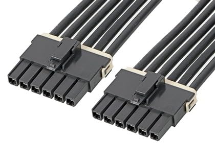 Molex/Waldom, 216400-1062, Cable Assembly 6POS Mega-Fit Wire to Board to 6POS Mega-Fit Wire to Board RCP-RCP 0.3m Black (11 Item/s)