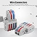 Badafaci Compact Wire Connectors, Quick Connect Terminal Block Lever Nut SPL for Lighting Motors Electrical Control, with 2 Color Design No Tools Needed (PC, brass)