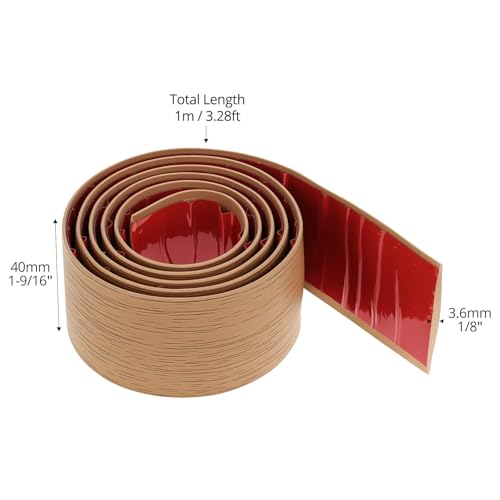 QWORK® Listwa progowa, 4 cm x 1 m, samoprzylepna listwa przejściowa do łączenia powierzchni podłogowych