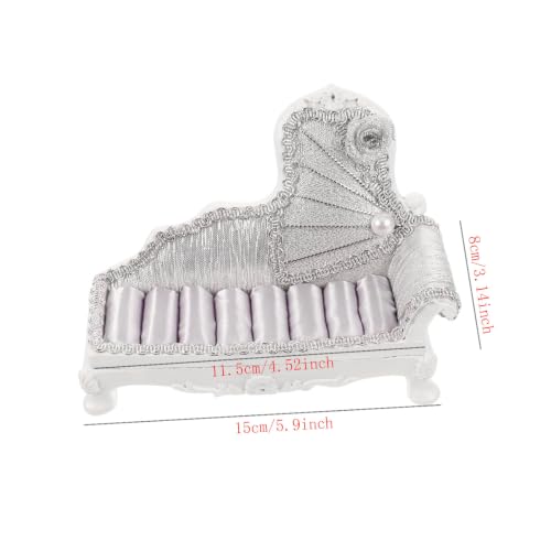 Dzrige Sofa Shaped Jewelry Box Portable Organizer for Rings Earrings Necklaces Bracelets Chic Couch Jewelry Box Women Birthday Christmas Gift - image 3