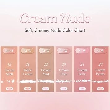 rom&nd Glasting Color Gloss | Korean Lip Gloss | High Shine Finish | Plumping Lip Oil | Long Lasting Wear | Hydrating Formula | Non Sticky Finish | Cream Shell