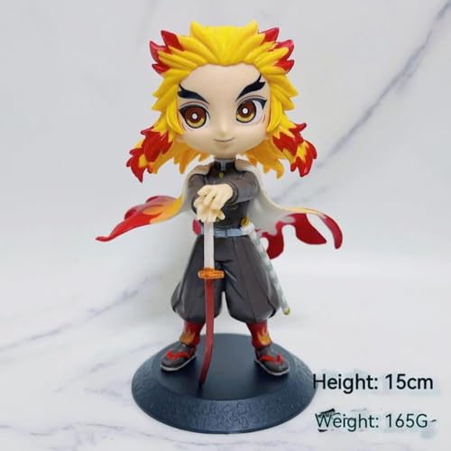 Image of Demon Slayer Rengoku Action Figure - Flame Hashira Kyojuro Collectible Toy, Anime PVC Figurine with Sword, Kimetsu no Yaiba Statue for Fans & Kids - Rengoku