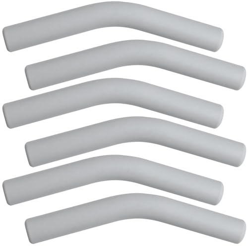 Mxxipp 6 pontas de canudo de silicone para canudos de metal, capa de canudos de cotovelo reutilizáve