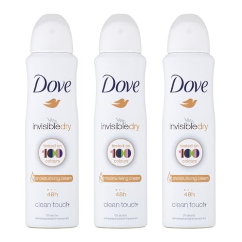 Dove InvisibleDry Antiperspirant Deodorant Spray 250ML – 48H Sweat & Odor Protection, No White...