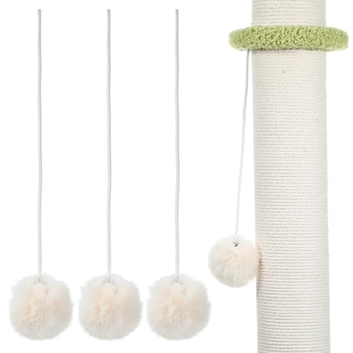 Kisangel 4 St&uuml;ck Ersatzball F&uuml;r Kratzb&auml;ume F&uuml;r Katzen Spielzeugball F&uuml;r Katzenkratzbaum Ersatzball F&uuml;r kratzb&auml;ume Fr&uuml;hlingsballspielzeug F&uuml;r Kratzbaumball F&uuml;r Pl&uuml;sch