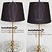 Lamp Shade Harp Holder,8 Inch Bronze Lamp Harp Kit,Fit Both Standard Lamp Rod and E26 Light Base UNO Fitter Adapter,2 Shade Attaching Finial Top Included,Antique Brass Horn Frame Lampshade Bracket