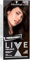Schwarzkopf LIVE Colour Permanent Hair Colour, 1.0 Black, 115 ml