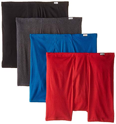 Hanes byHanes Men's FreshIQComfortsoft Extended Sizes Boxer Briefs (4-Pack) (Assorted, Large (36" - 38" Waist))