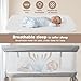 Cowiewie Bassinet Bedside Sleeper, Portable, Breathable, Adjustable Baby Bedside Bassinet for Peaceful Nights, Grey