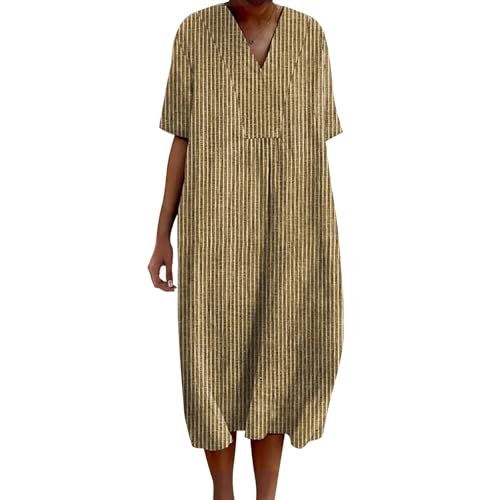 Tunique robe de vacances vintage col en V pour vos journées ensoleillées