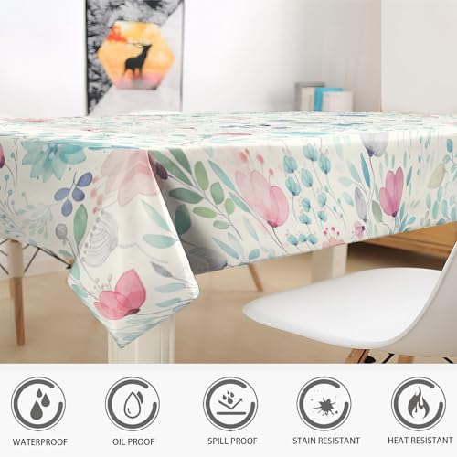 Nappe rectangulaire imperméable microfibre épaisse anti tache 140x180 cm lot de 2 - 6