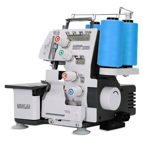 Serger Sewing Machine with 3-4 Stitch Capability, Metal Frame Overlock...