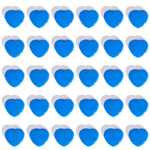 ZDZBLX Fridge Magnets, 30 Pack Strong Magnet, Mini Cute Heart-Shaped Blue Magnets for Whiteboard Notice Board, Crafts