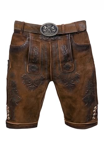 Edelnice Trachtenmode Bayerische Traditionelle Krachlederne Kurze Lederhose Jan Gr. 44-64 (62)