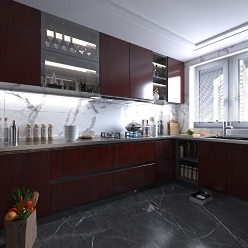 Bayya Cherry Wood Contact Paper Red Brown Waterproof Furniture Sticker Peel And Stick Wallpaper Kitchen Cabinet Door Table Countertops Floor Shelf Drawer Liner Self-Adhesive Decorative Paper #TOP1