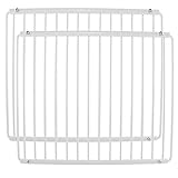 SPARES2GO Revestimiento de plástico ajustable estante rack para Sharp frigoríficos-congeladores (2 unidades),color blanco