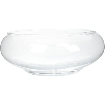 Lotus Bowl Planter 6 Inch Round Lotus Flower Bowl Clear Waterlily Bowl Decorative Glass Bowl for Flowers Succulent Plant Hydroponic Plant Fish Home Decor