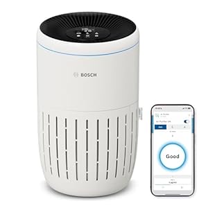 Bosch Air 2000i Smart Air Purifier – Dekt 37,5 m² – Filtert effectief meer dan 99% van de verontreinigende stoffen – Modus auto/sleep (