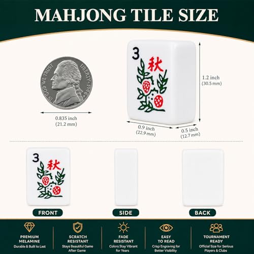 Set de Fichas American Mahjong ASONA 166 piezas sin rack miniatura 2