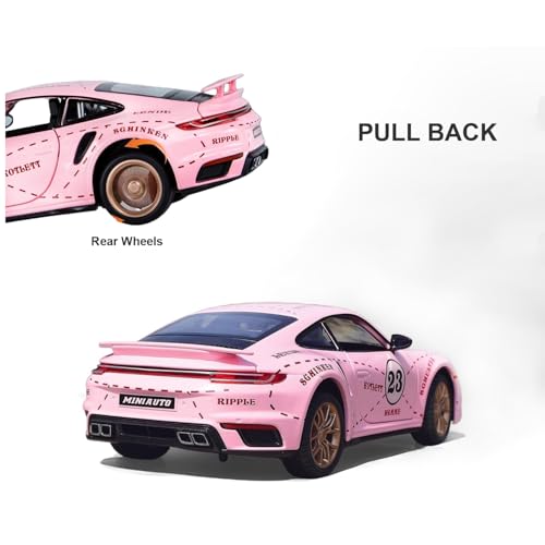 Auto de juguete 1:32 Porsche 911 GT3 Turbo S rosa miniatura 5