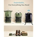 ECOHUB Waterproof Backpack for Women Men, 30L Roll-Top Closure Heavy Duty Dry Bag for Travel with IPX8 Waterproof Phone Case - Image 4