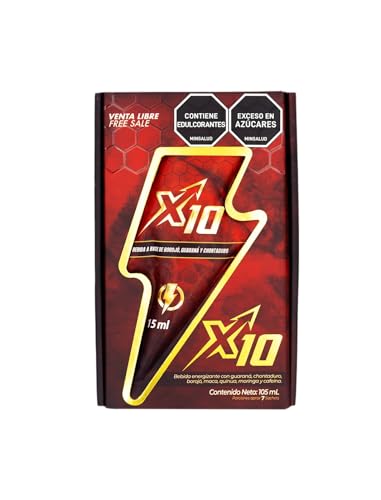 X10 Natural Supplement - Chontaduro Guarana and Boroj Blend | 15ml Sachets (7-Pack) | Plant-Based Energy Support for Vitality