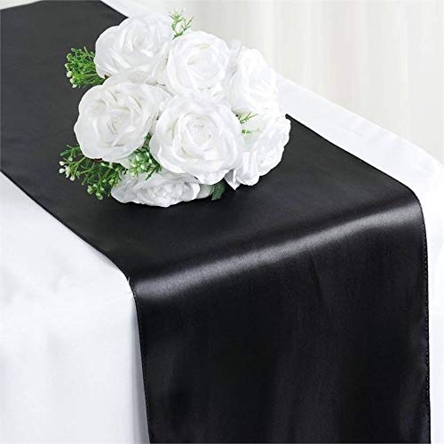 Tiger Chef 12-Pack Black, 12 x 108 inches Long Satin