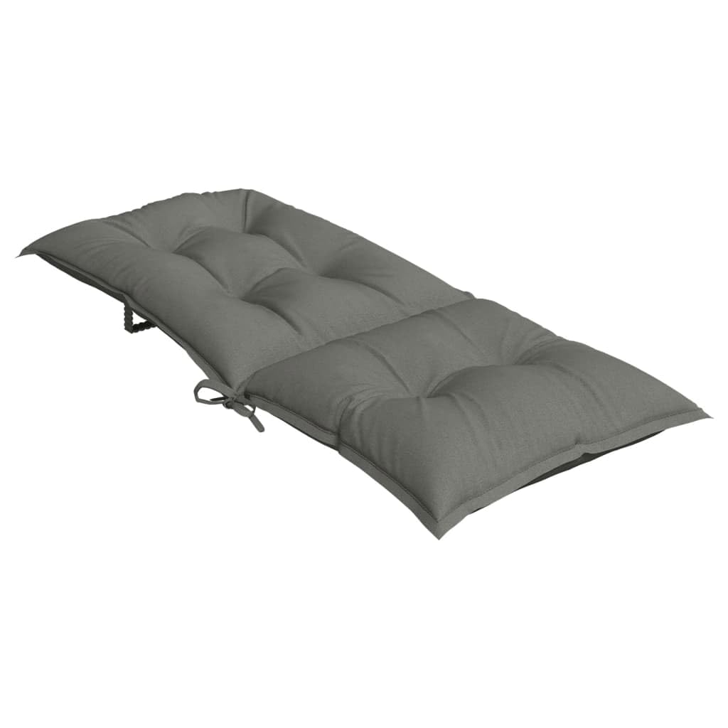 ShGaxin Cojines para Silla Respaldo Alto 4 uds Tela Gris Oscuro Melange, Cojines para Butacas De Jardin, Cojines Sillas Cocina, Cojines para Sillas De Terraza, Cojin Silla Exterior - 4002350