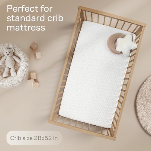 Niagara Crib 3 Pack 100% Waterproof Mattress Protector, Soft Breathable Crib Mattress Protector with Deep Pocket, Mattress Pad for Toddler and Baby (52x28, White) - Viscose Made from Bamboo - Thumbnail 2