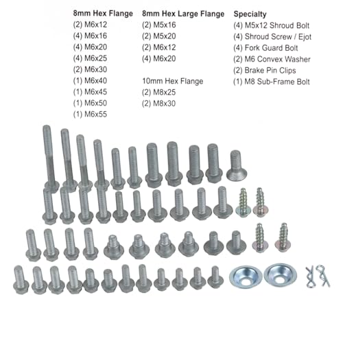 Image of Euro Spec-Pak Fits: Husqvarna SX EX XC EXC 65 85 125 250 300 350 450 (1996 - Current) Model Series Factory Match Fastener Kit