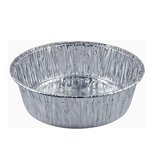 Disposable Round Baking Aluminum Pans - 10-inch Round Extra Deep Round Casserole Cake Pan (30 Count)