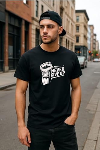 iNexTone T-shirt Never Give Up, multicolore, L – vue 2