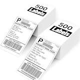 1000 etichette termiche dirette 4 x 6 (100 x 150 mm), adesive permanenti, compatibili con Royal Mail, Etsy, Ebay, Amazon Shopify, 2 pile (1000 etichette)