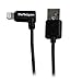 STARTECH.COM USBLT2MBR / 2m (6ft) Angled Black Apple 8-pin Lightning Connector to USB Cable for iPhone / iPod / iPad