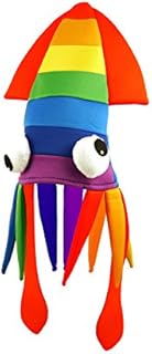 Fancy Dress Rainbow Squid Hat Gay Pride Accessory - Adult Size