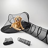 Outdoor Dog Enclosures & Catio with Weatherproof Tunnel, Ventilated Tent, and Portable Playhouse – Pop-Up Pet Playpen for Dogs, Cats, Small Animals